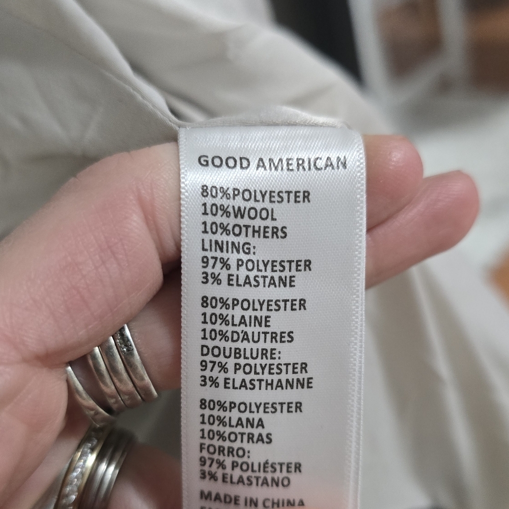 Good American plaid neutral oversized shacket size L/XL - Picture 5 of 9